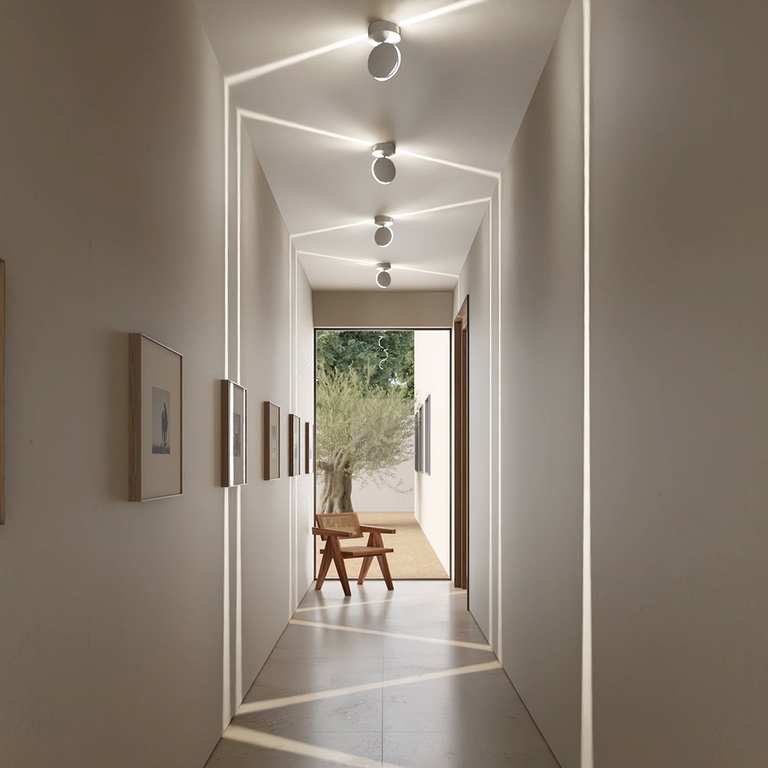 360° LED‑Væglampe i Moderne Minimalistisk Design