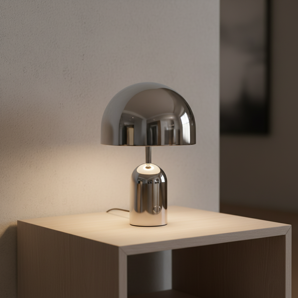 Lys Metal Akryl Bord Design Med Dome Form Og Dæmpbar LED Belysning