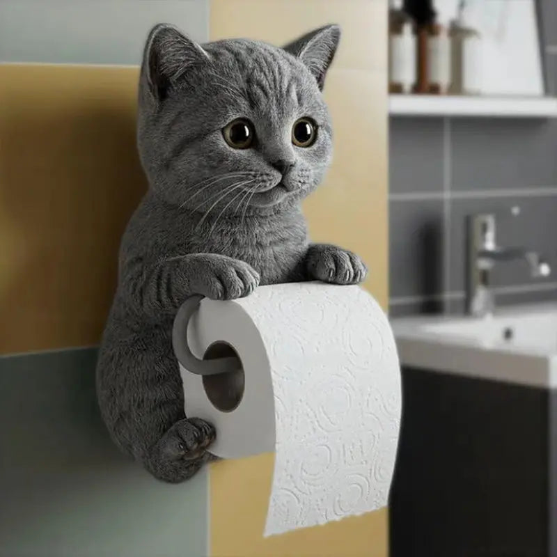 Katte Toiletrulleholder Til Dekorativ Og Stabil Vægmontering I Badeværelset