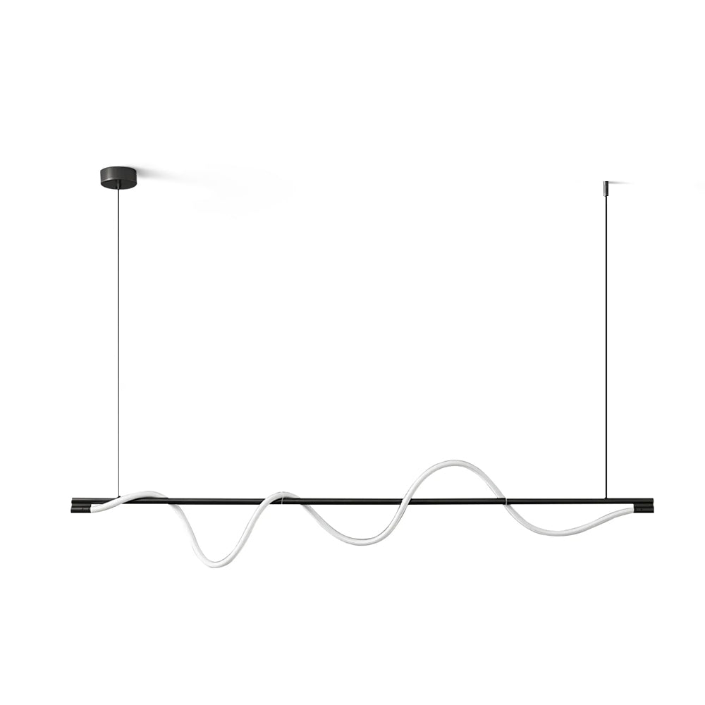 Minimalistisk Loftlampe med Silikonelinjer og Messingdetaljer for Moderne Indendørs Belysning