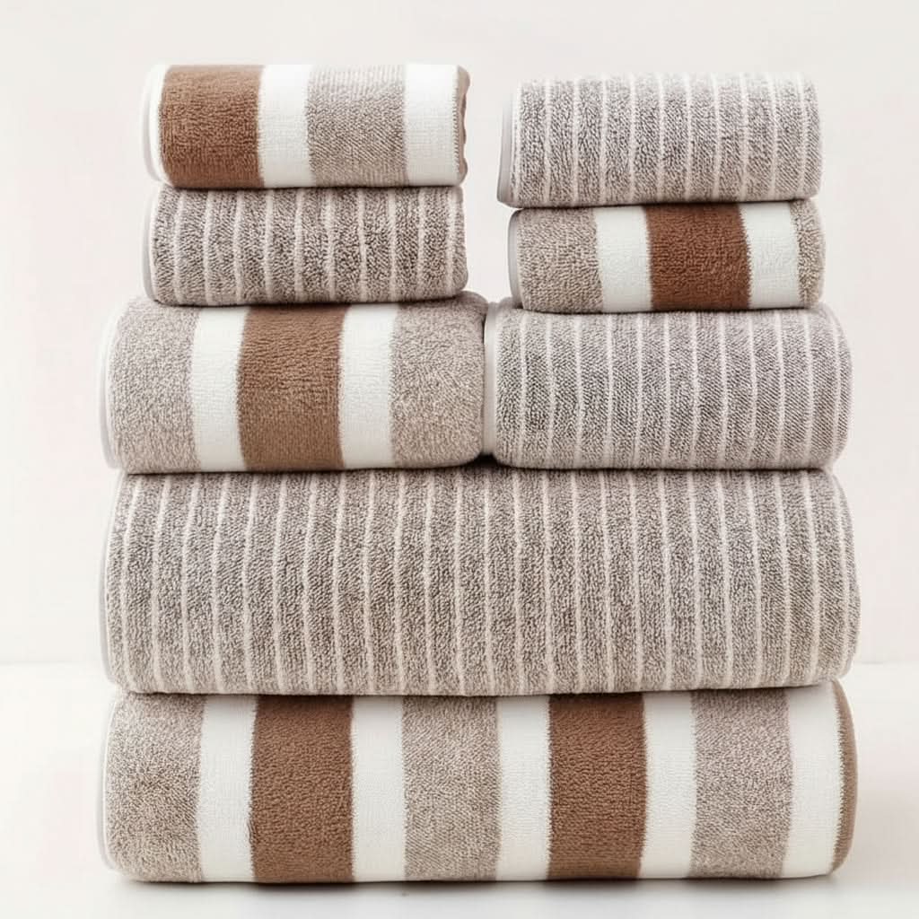 Blødt Mikrofiber Håndklædesæt med Hurtigtørrende Struktur og Daglig Komfort