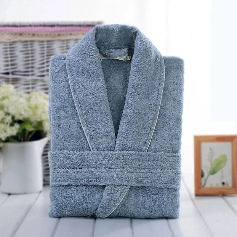 Blød Bomuldsfrotté Badekåbe med Komfortabel Unisex Pasform til Daglig Hygge