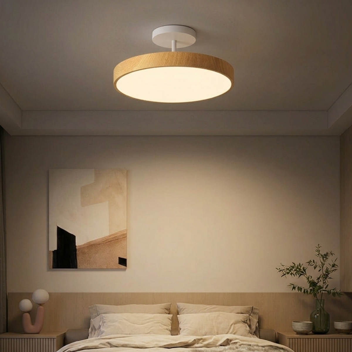 Loftlampe med Halvopbygget Design og Jævn Lysfordeling til Indendørs Rum