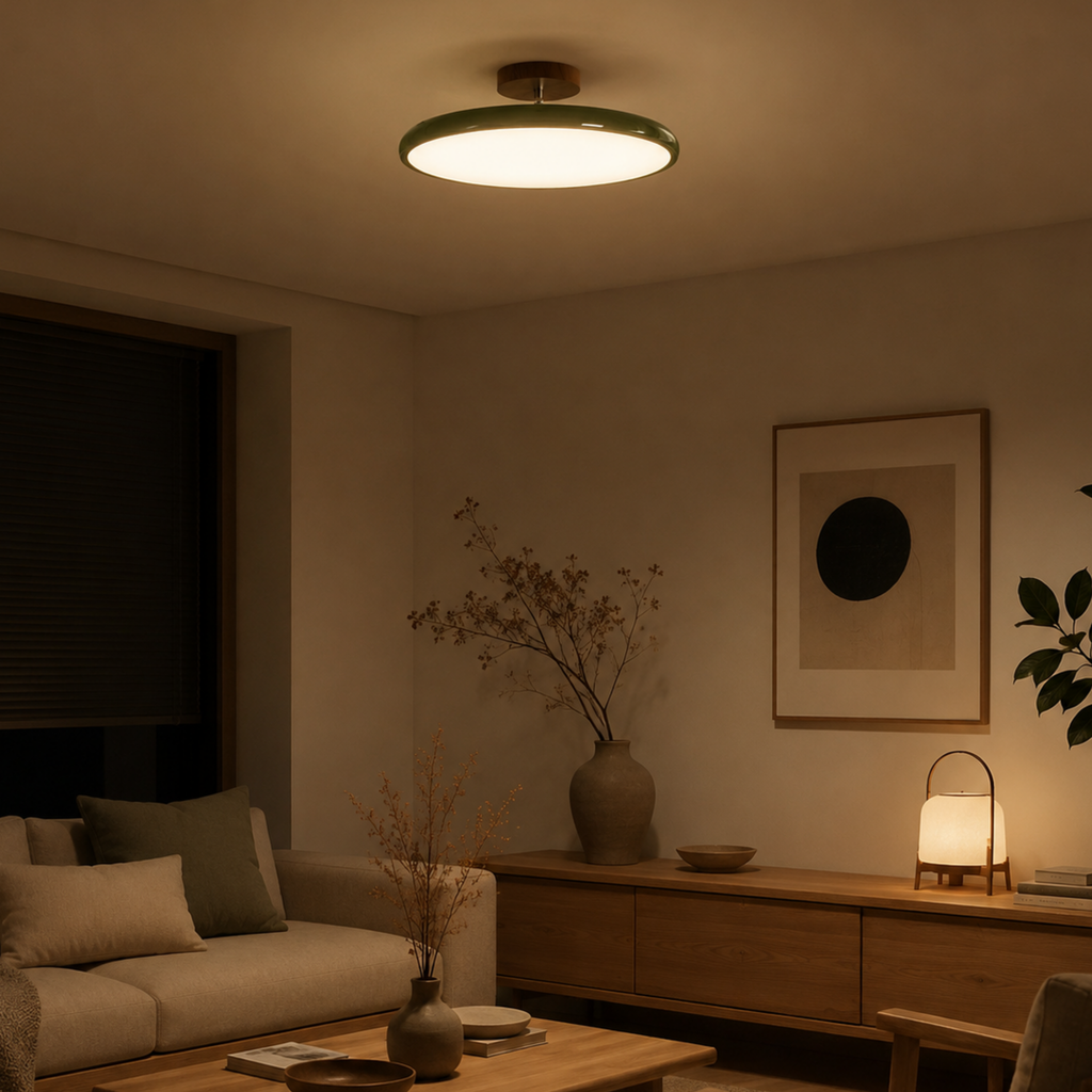 Rund LED Loftlampe med Skiftbare Lysfarver og Valgfri Styring