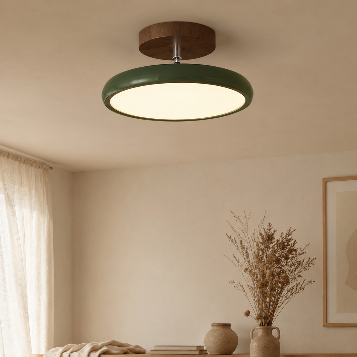 Rund LED Loftlampe med Skiftbare Lysfarver og Valgfri Styring