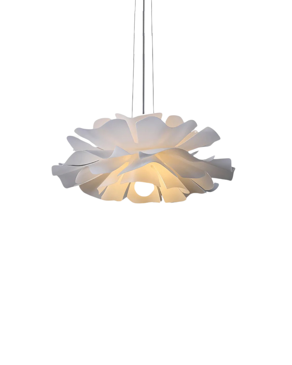 Pendellampe med Skulpturel Blomsterform og Elegant Lagdelt Silhuet