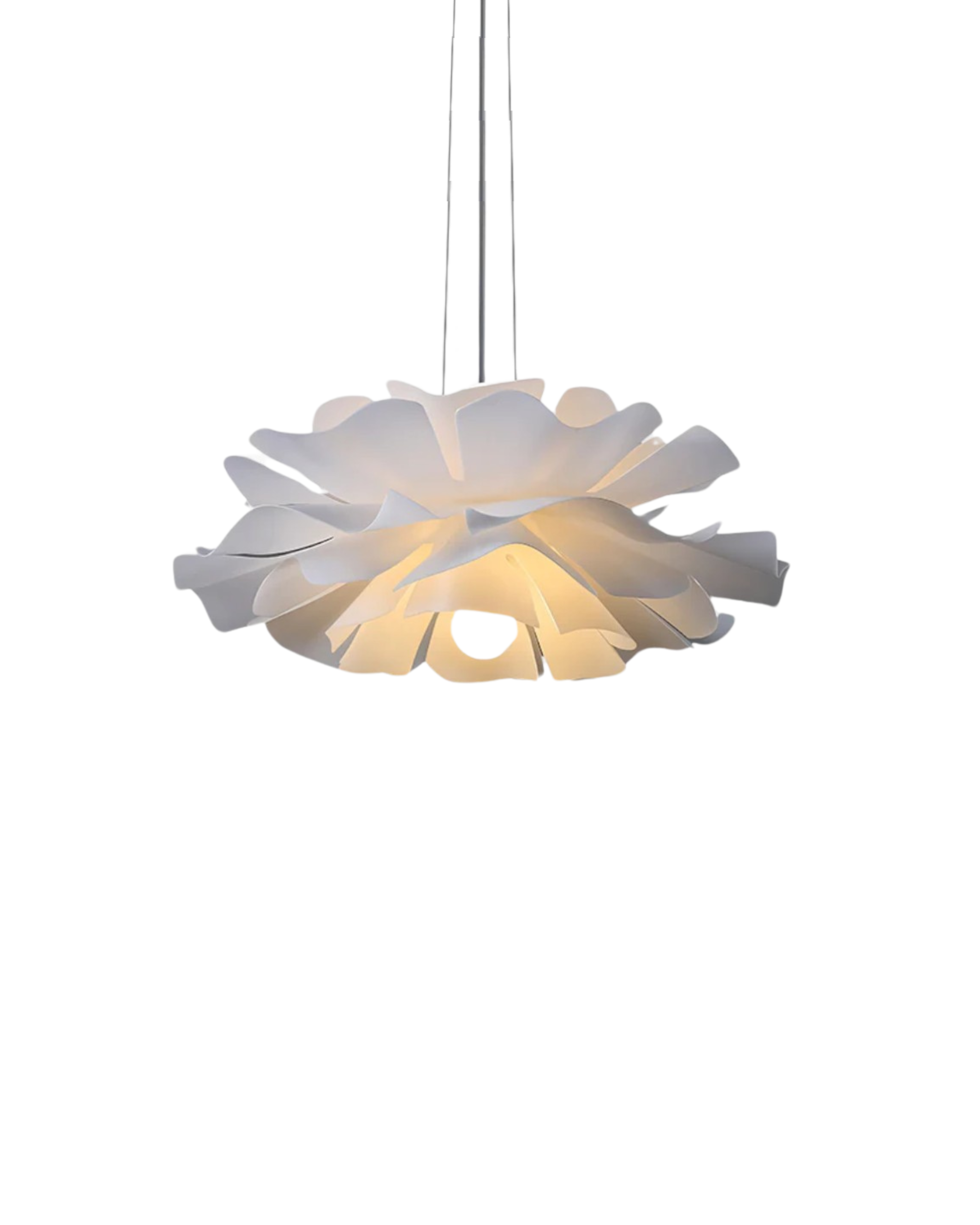 Pendellampe med Skulpturel Blomsterform og Elegant Lagdelt Silhuet