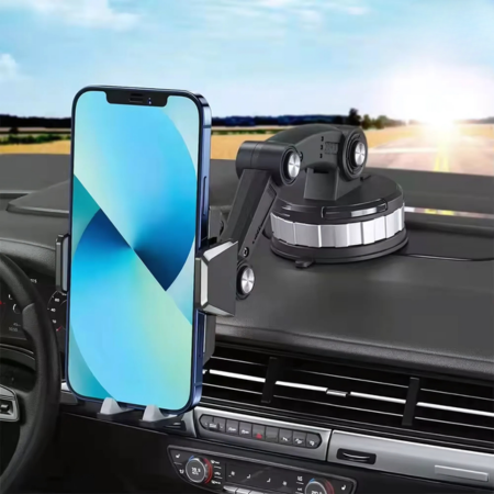 Justerbar Mobilholder Til Bil Med 360° Rotation Og Sugekop