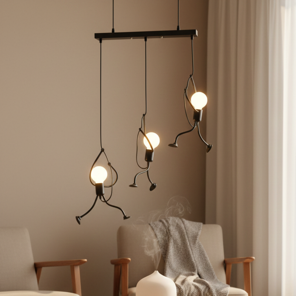 Moderne Loftlampe med Roligt Lys og Afbalanceret Udtryk