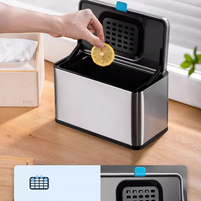 Affaldsboks Rustfrit Stål Vægmontering Med Lugttæt Konstruktion Og Pladsbesparende Design