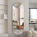 Oval Vægspejl I Art Deco Design Med Rammeløst Udtryk
