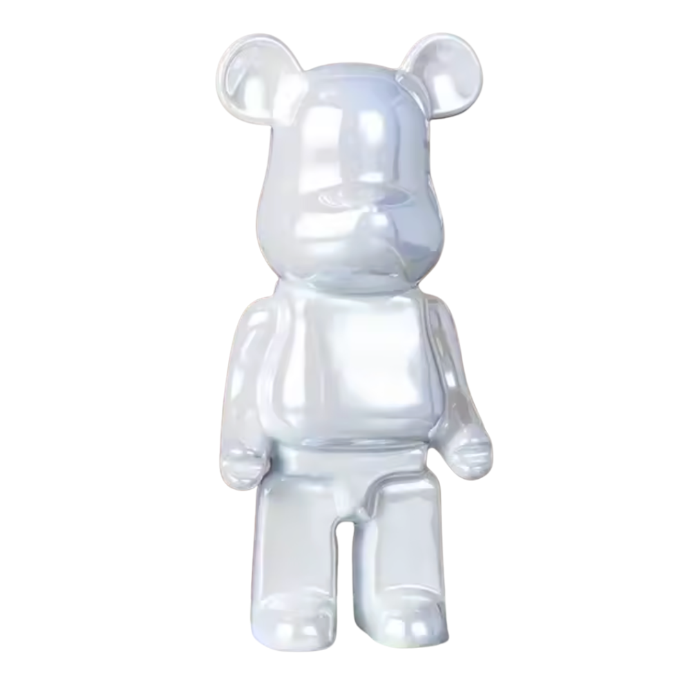 Abstrakt Bjørneskulptur i Resin med Moderne Kunstudtryk