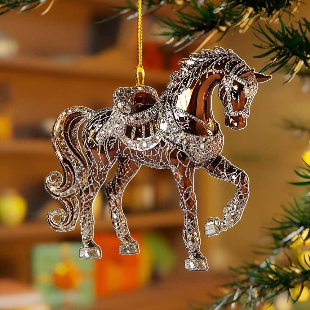 Acryl Juleornament med Dyremotiv og Elegant Lysrefleksion