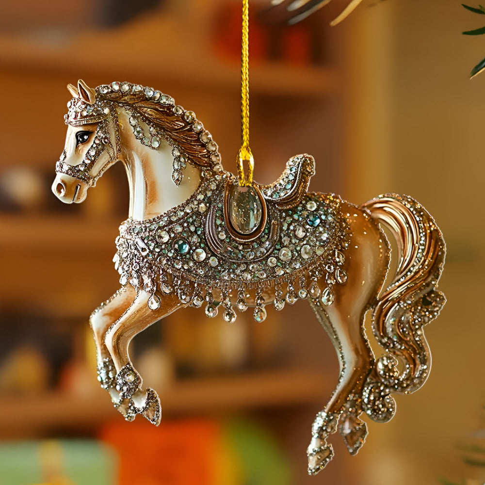 Acryl Juleornament med Dyremotiv og Elegant Lysrefleksion