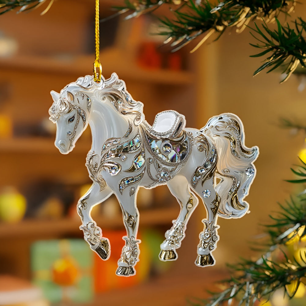 Acryl Juleornament med Dyremotiv og Elegant Lysrefleksion