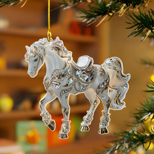 Acryl Juleornament med Dyremotiv og Elegant Lysrefleksion
