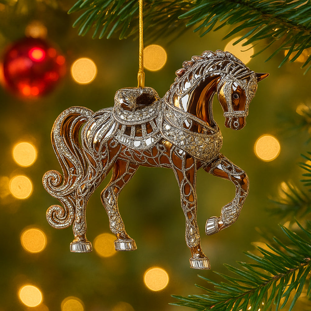 Acryl Juleornament med Dyremotiv og Elegant Lysrefleksion