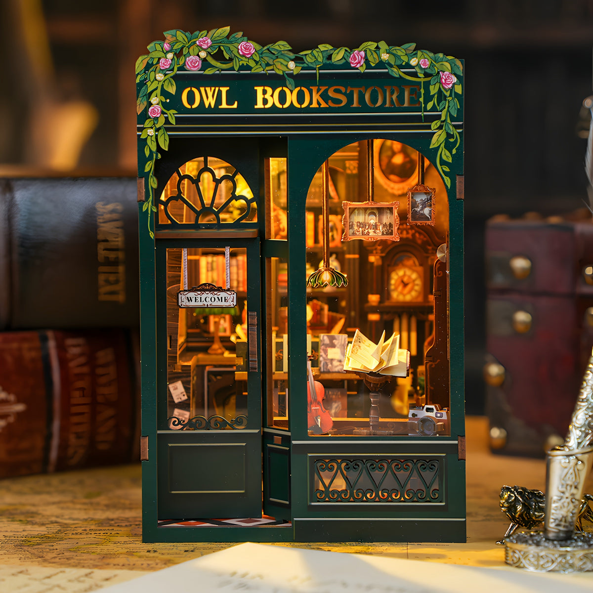 DIY Ugleboghandel i Miniature med Lys og Dekorative Detaljer
