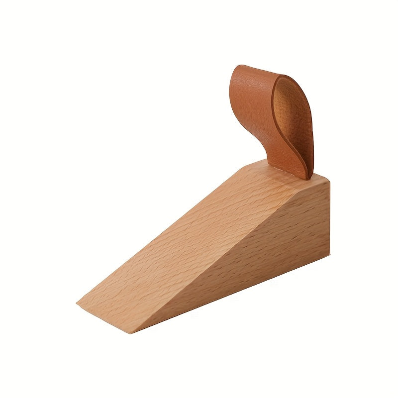 Træ Dørstop med Skridsikker Base og Minimalistisk Design