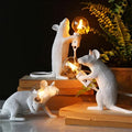 Harz Bordlampe med Dyrfigur og Blød Rumoplysning