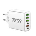 Hurtig 6 I 1 Oplader Med 65 Watt Og Flere Usb Porte Til Effektiv Daglig Brug