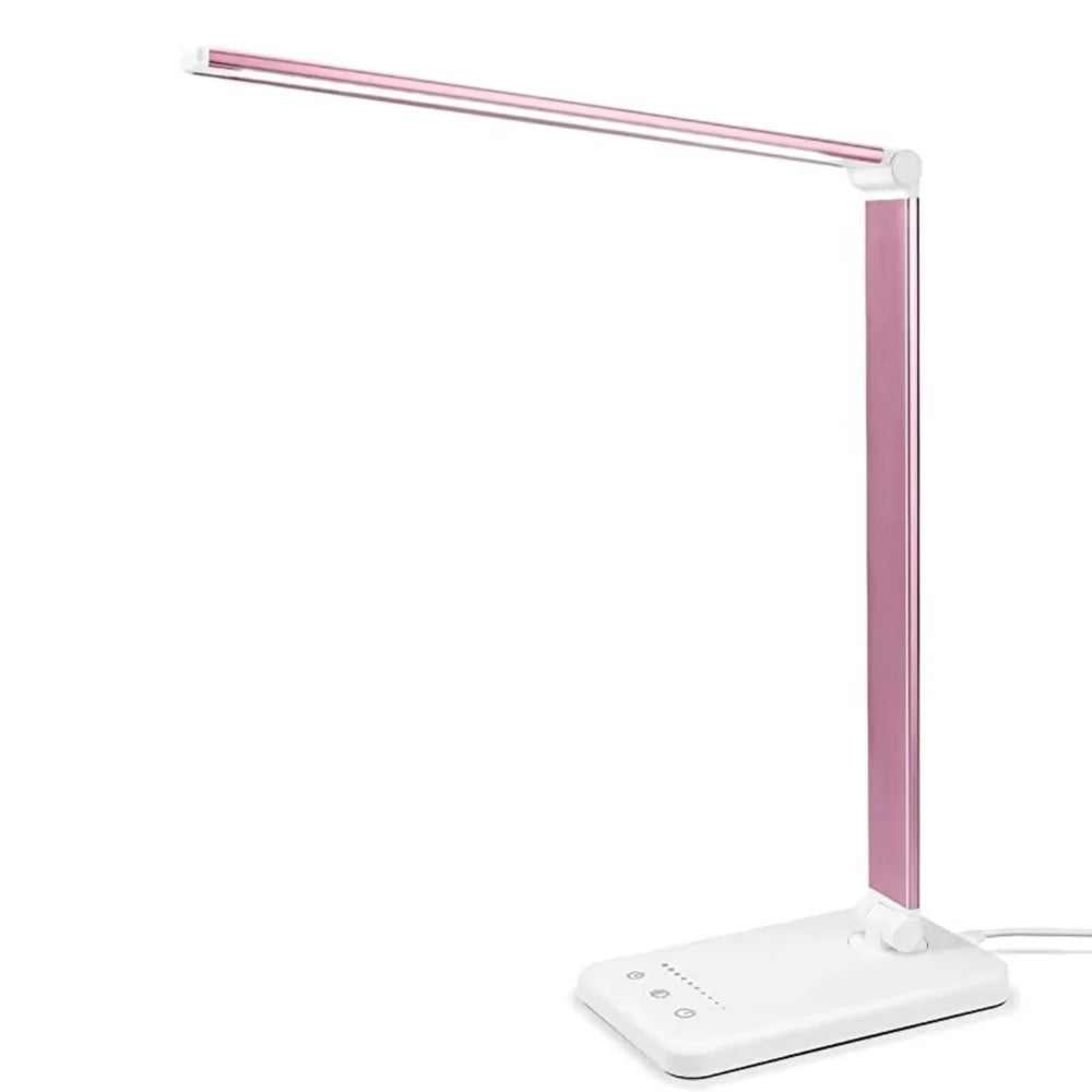 LED‑Bordlampe med Trådløs Opladning og Justerbar Lysstyrke for Moderne Arbejdspladser