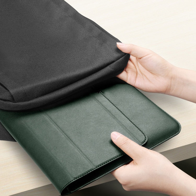 Foldbart Laptopetui med Integreret Ergonomisk Stander for Komfortabel Mobil Arbejdsstilling
