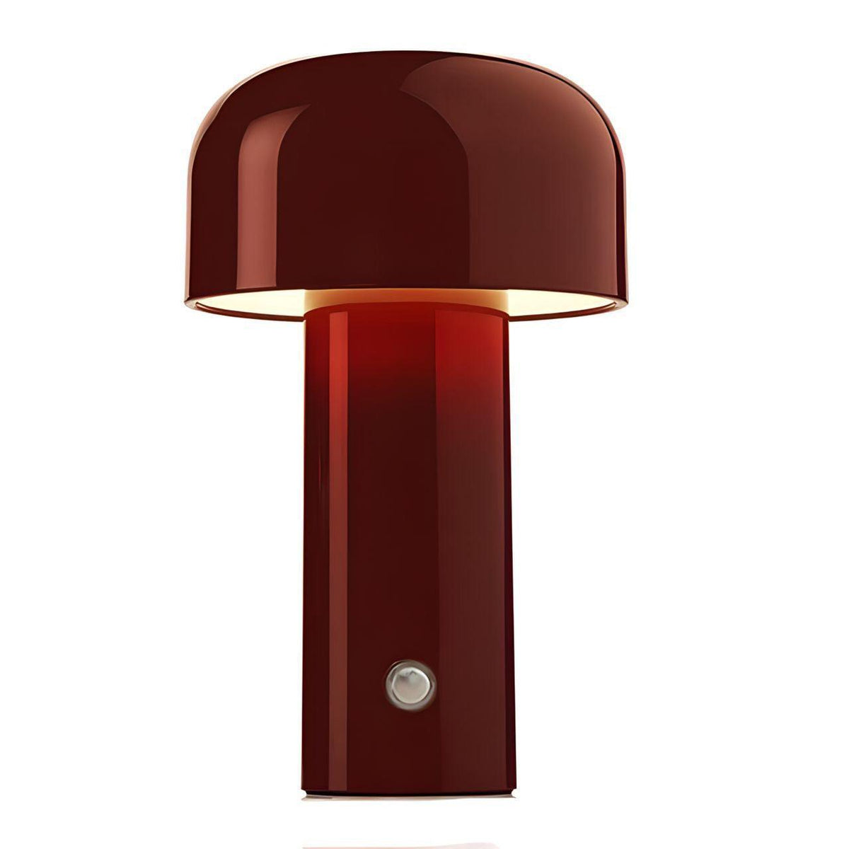 Bordlampe Der Skaber Varm Stemning Med Minimalistisk Svampeform Og Genopladelig Led Belysning