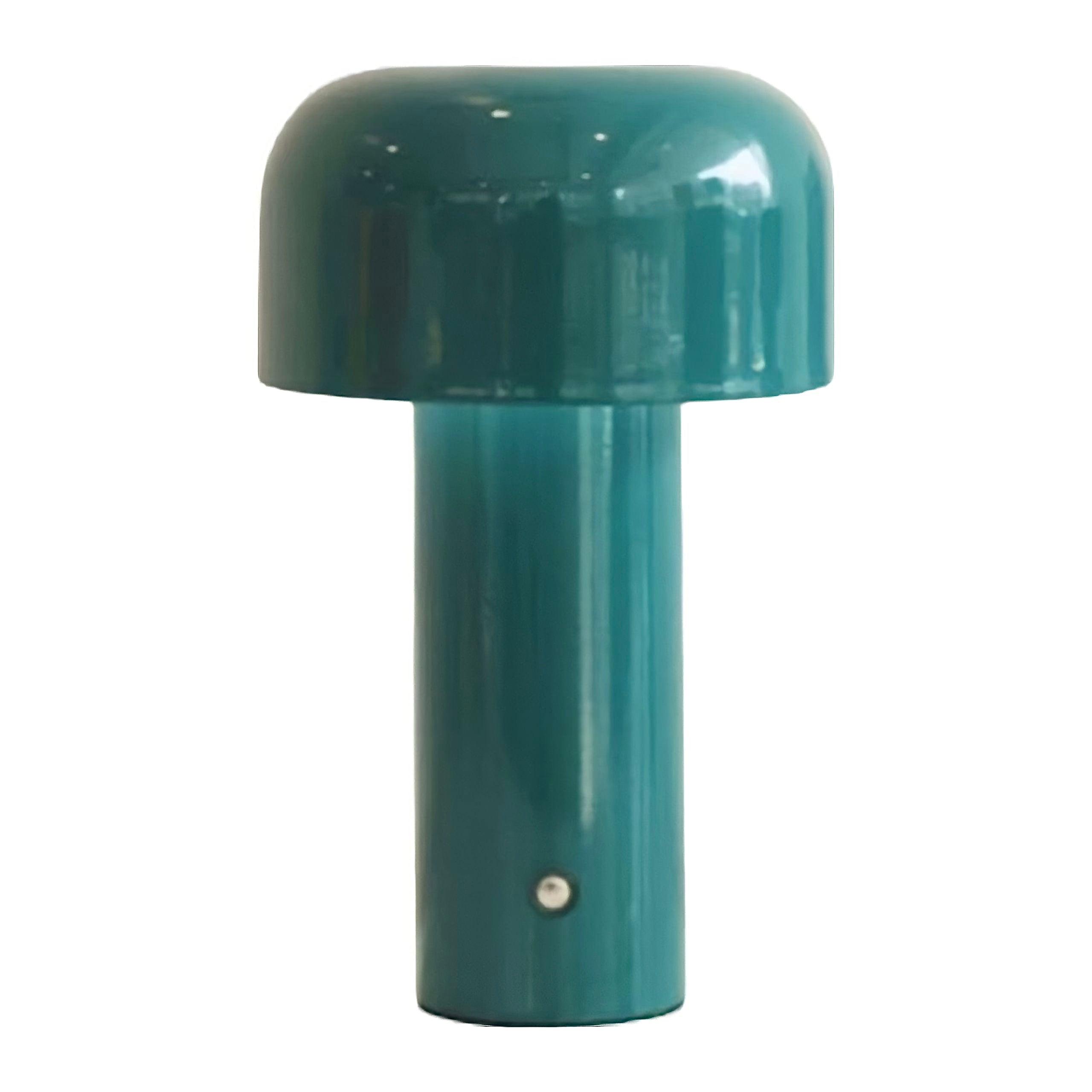 Bordlampe Der Skaber Varm Stemning Med Minimalistisk Svampeform Og Genopladelig Led Belysning