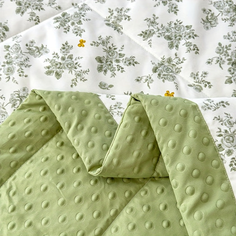 Sommerdyne i Polyester med Åndbar Komfort og Elegant Blomstermønster