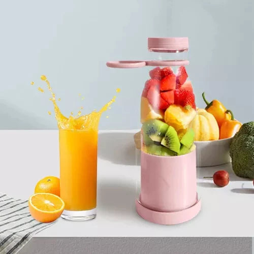 Bærbar Smoothie Mixer med Frugtbeholder og Drikkelåg