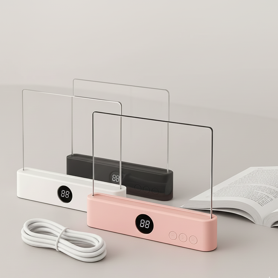 Fladt Leselys med Justerbare Farver og USB‑C Opladning