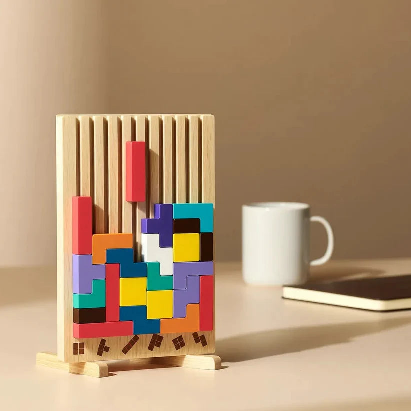 Træ Tetris Puslespil Til Rolige Og Kreative Pauser