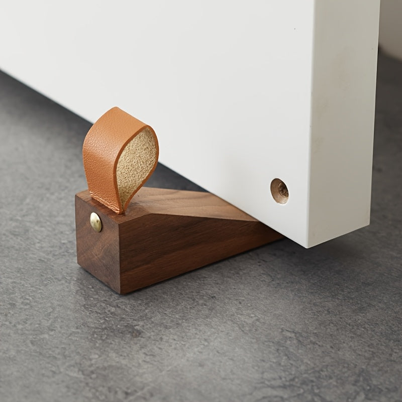 Træ Dørstop med Skridsikker Base og Minimalistisk Design