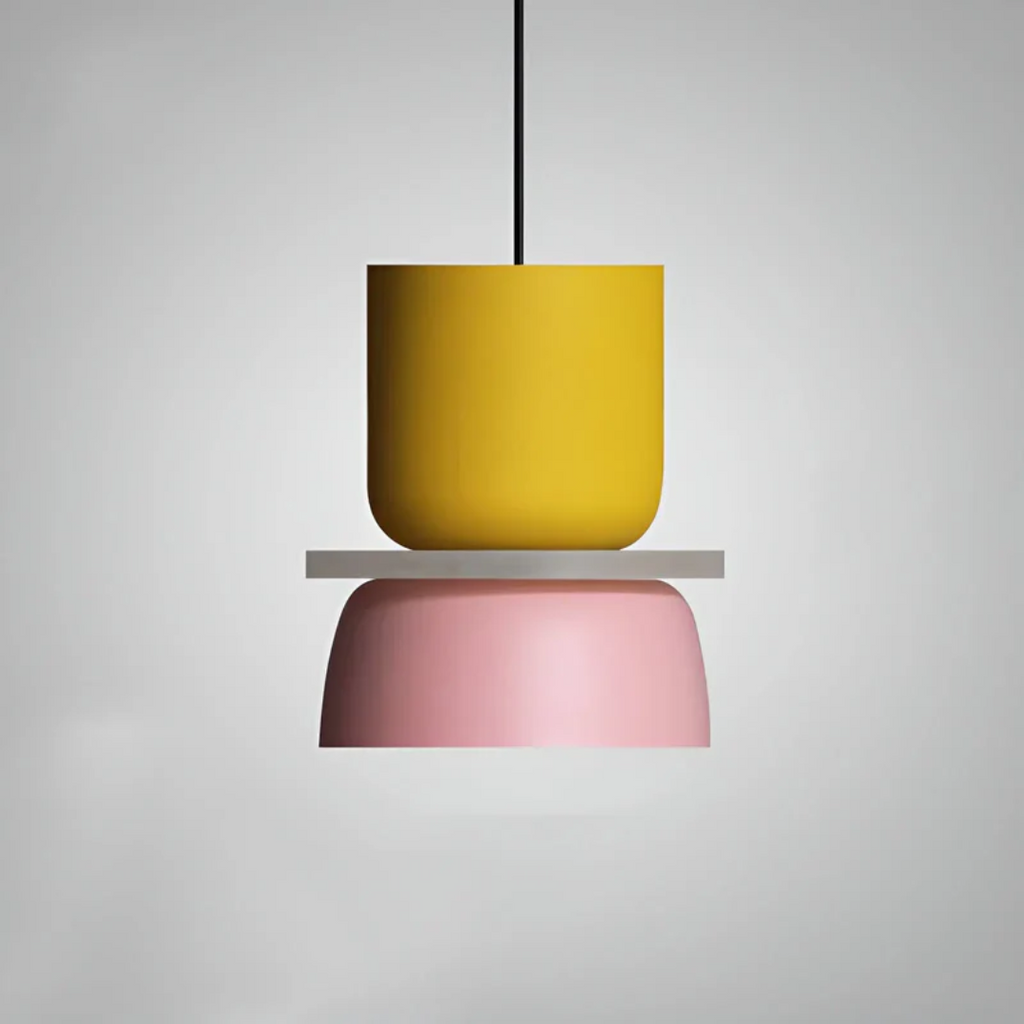 Farverig Pendellampe Med Moderne Design Og LED-Belysning
