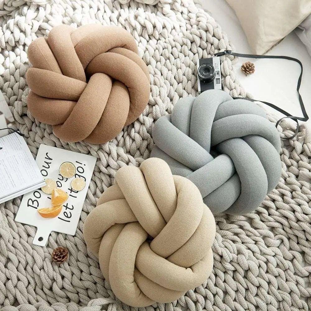 Knudepude I Bomuld Med Dekorativt Design Til Sofa Og Indretning