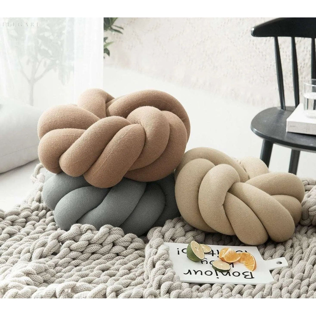 Knudepude I Bomuld Med Dekorativt Design Til Sofa Og Indretning