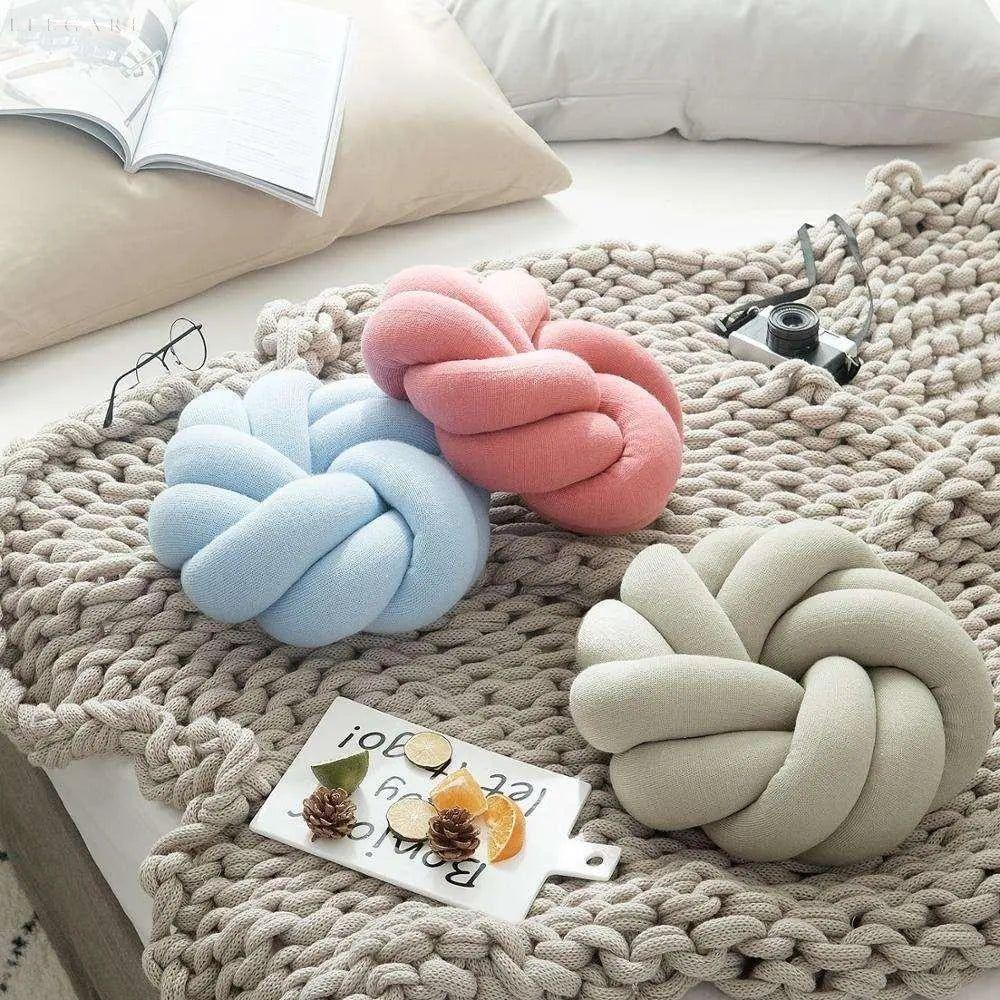 Knudepude I Bomuld Med Dekorativt Design Til Sofa Og Indretning