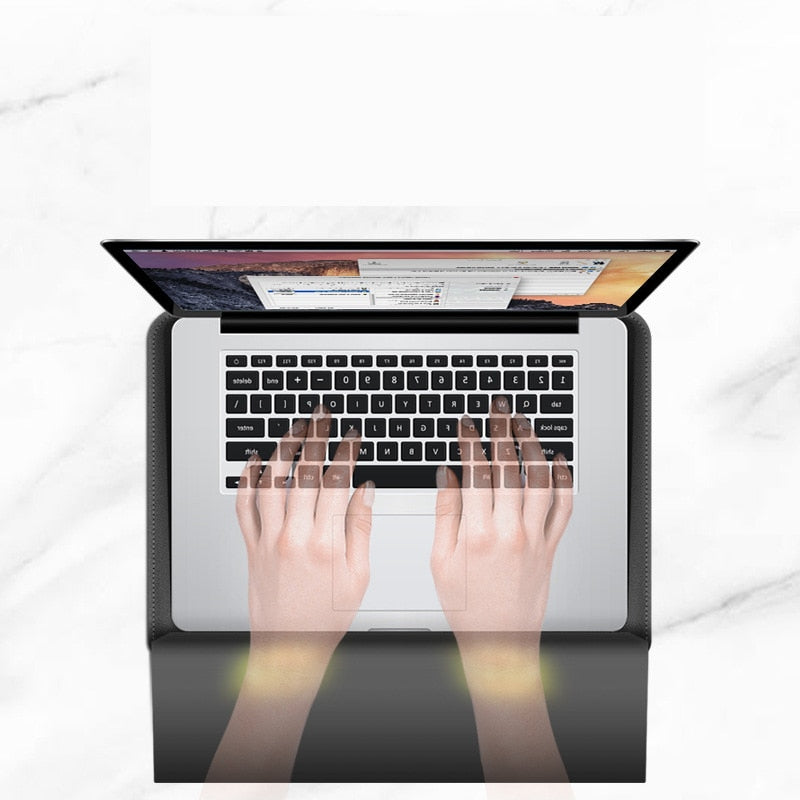 Foldbart Laptopetui med Integreret Ergonomisk Stander for Komfortabel Mobil Arbejdsstilling