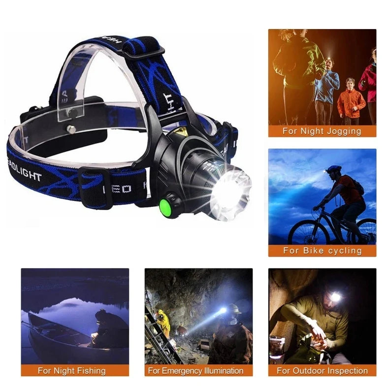 LED Pandelampe Med Justerbar Zoom Og Genopladeligt Batteri
