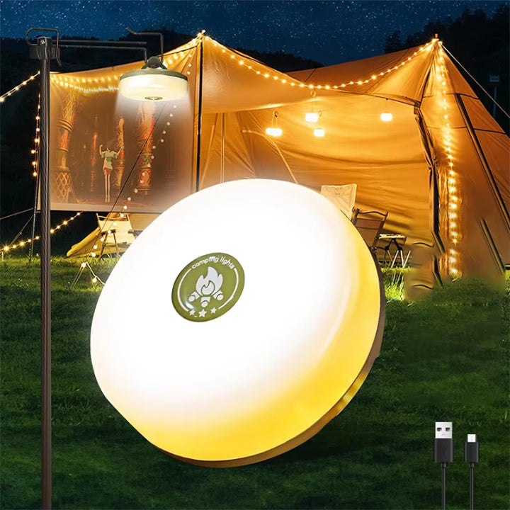 4‑i‑1 Campinglampe Til Fleksibel Udendørs Belysning Og Brug