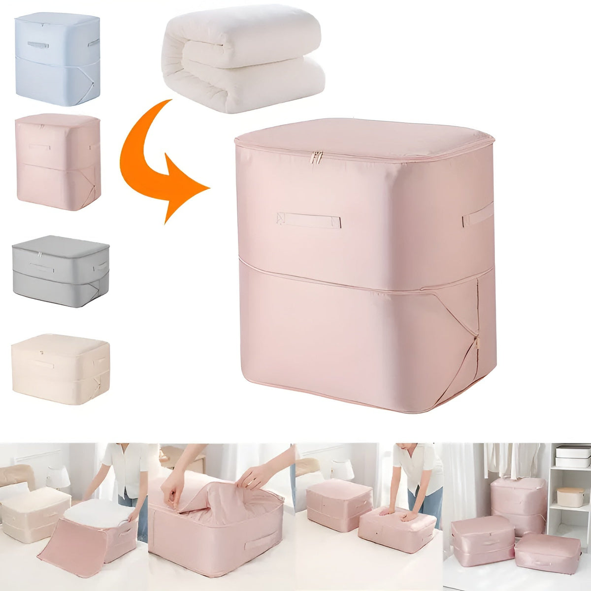 Kompressionsposer Til Tøj, Dyner Og Opbevaring Med Pladsbesparende Design