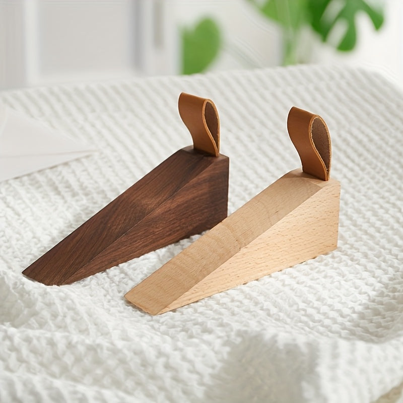 Træ Dørstop med Skridsikker Base og Minimalistisk Design