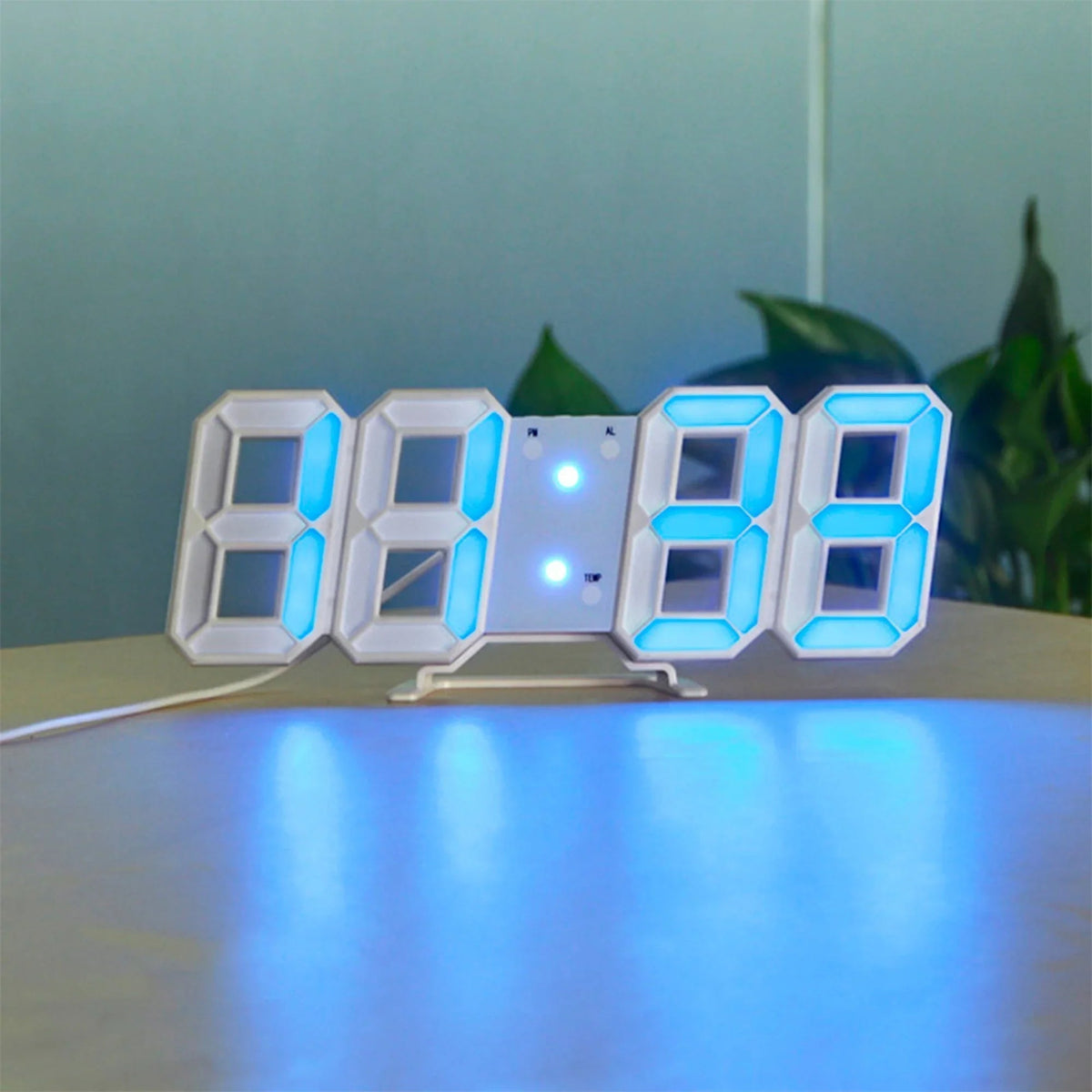 Digital LED‑Vægur med 3D‑Display for Klar og Moderne Tidsvisning