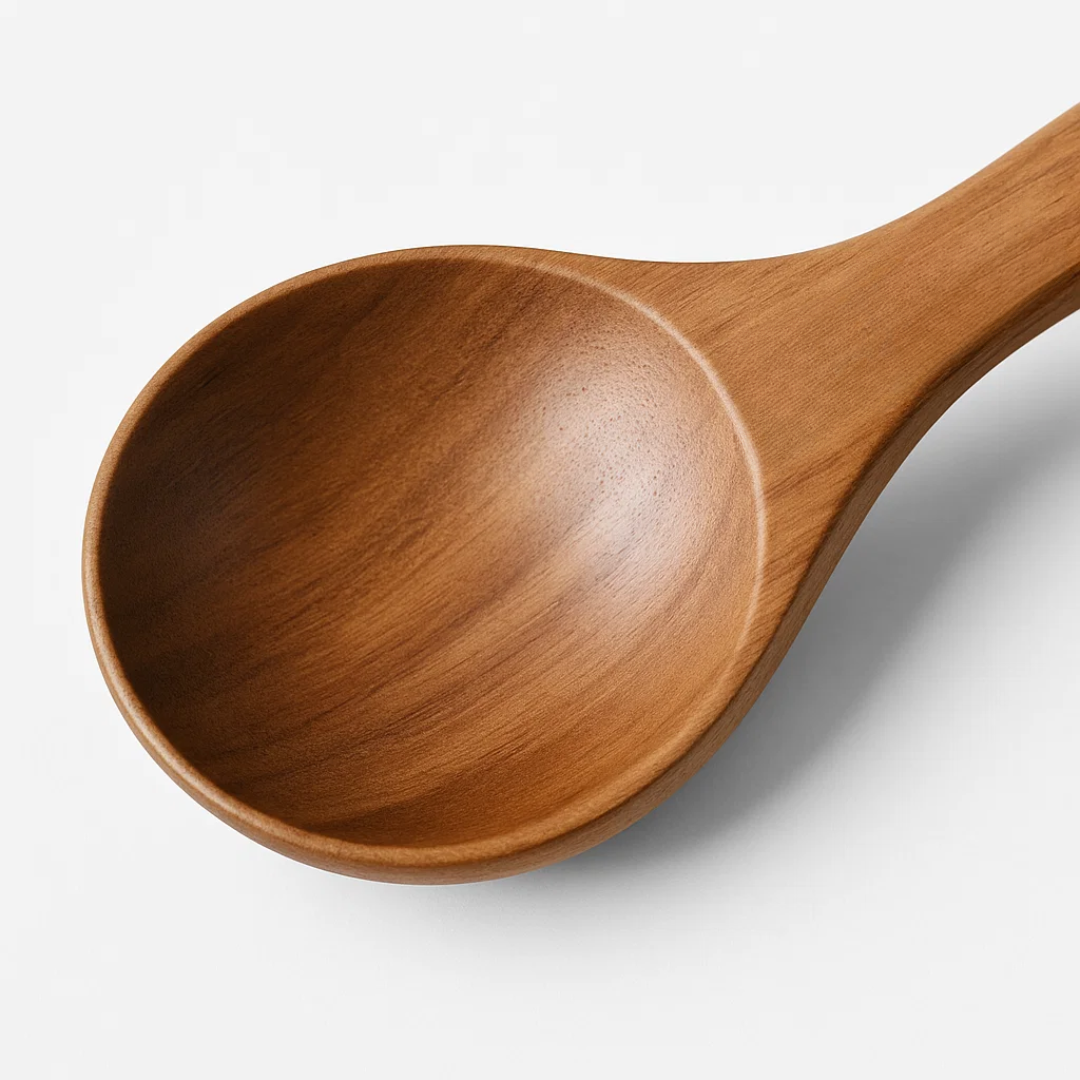 Køkkensæt i Træ med Ergonomisk Form og Stilren Konstruktion