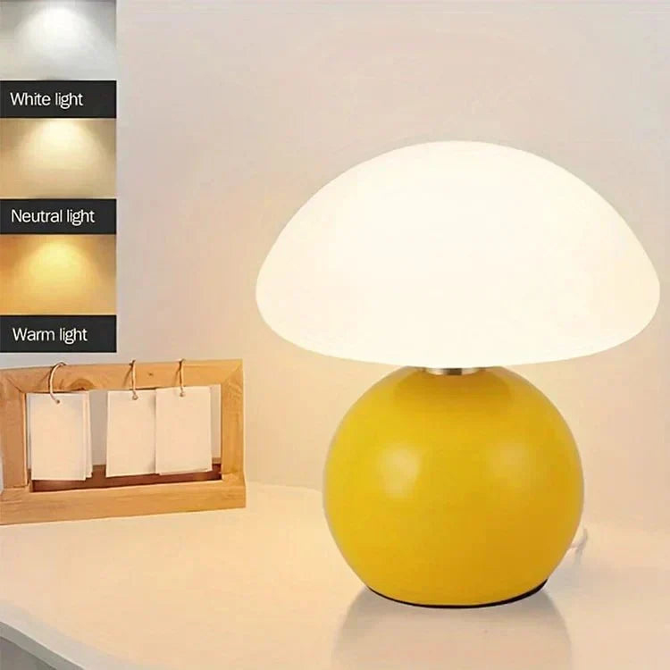 Keramisk Bauhaus Bordlampe med Blød Ambientelys