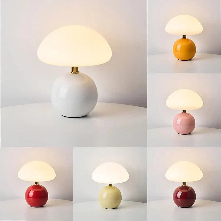 Keramisk Bauhaus Bordlampe med Blød Ambientelys