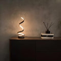 Spiralformet LED-Bordlampe i Metal med Dæmpbart Lys
