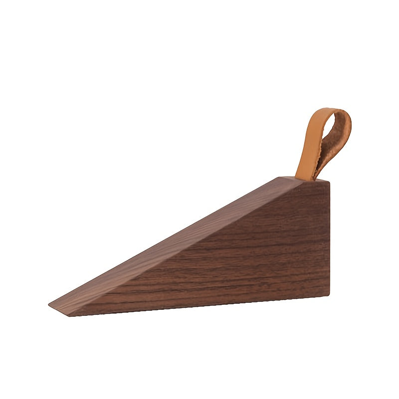 Træ Dørstop med Skridsikker Base og Minimalistisk Design