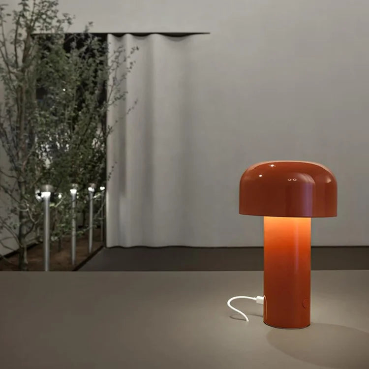 Bærbar Bordlampe i Moderne Design med Blødt LED‑Lys